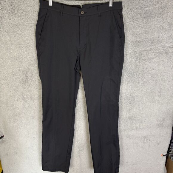 S Dunning Golf Pants Mens 34x31 Black Performance Flat Front Stretch Activewear - Picture 1 of 11